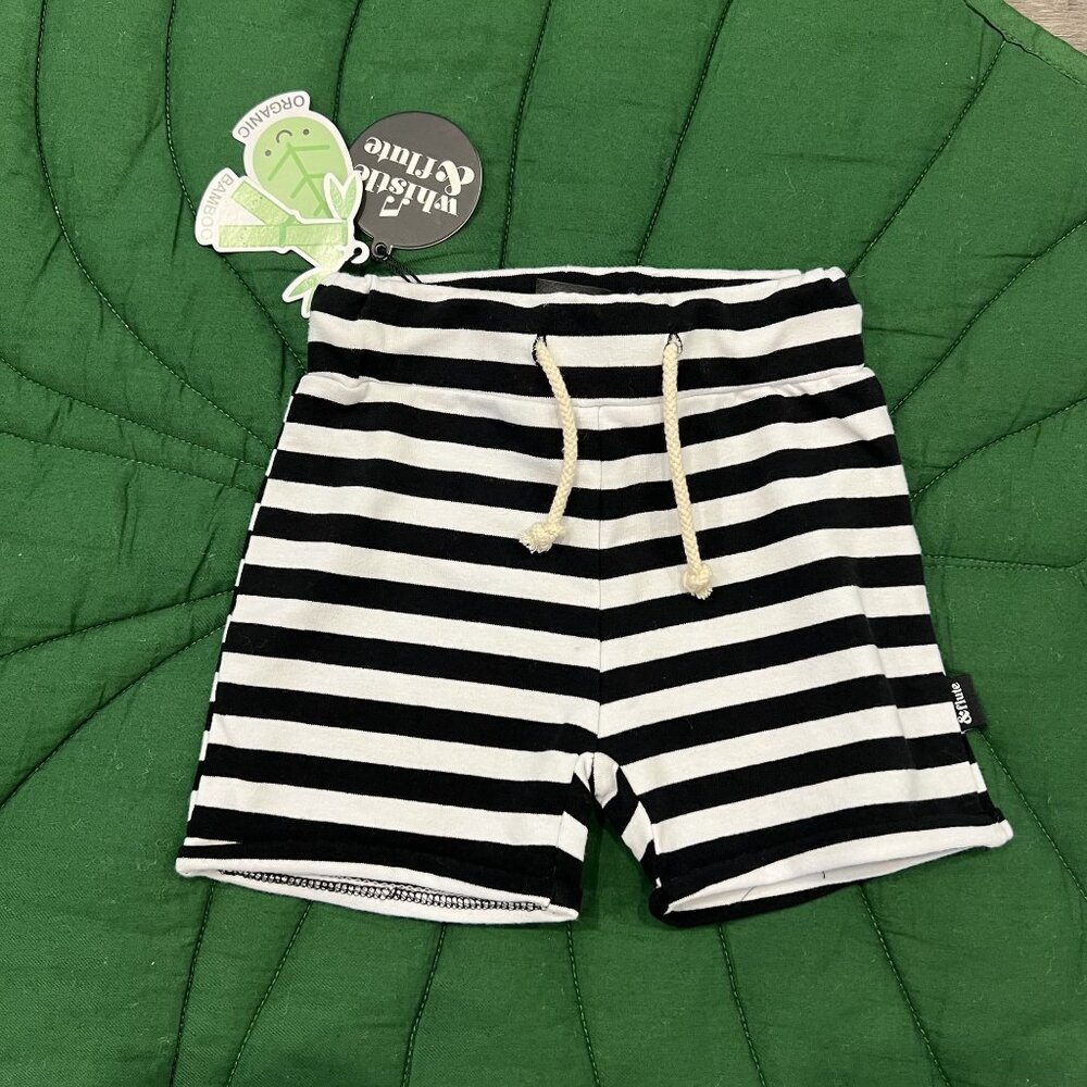 Whistle & Flute 12-18M Organic Bamboo Blend Striped Shorts